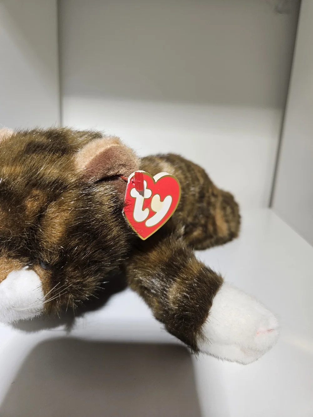 Vtg TY The brown Striped Tabby Cat Plush - Picture 2 of 5